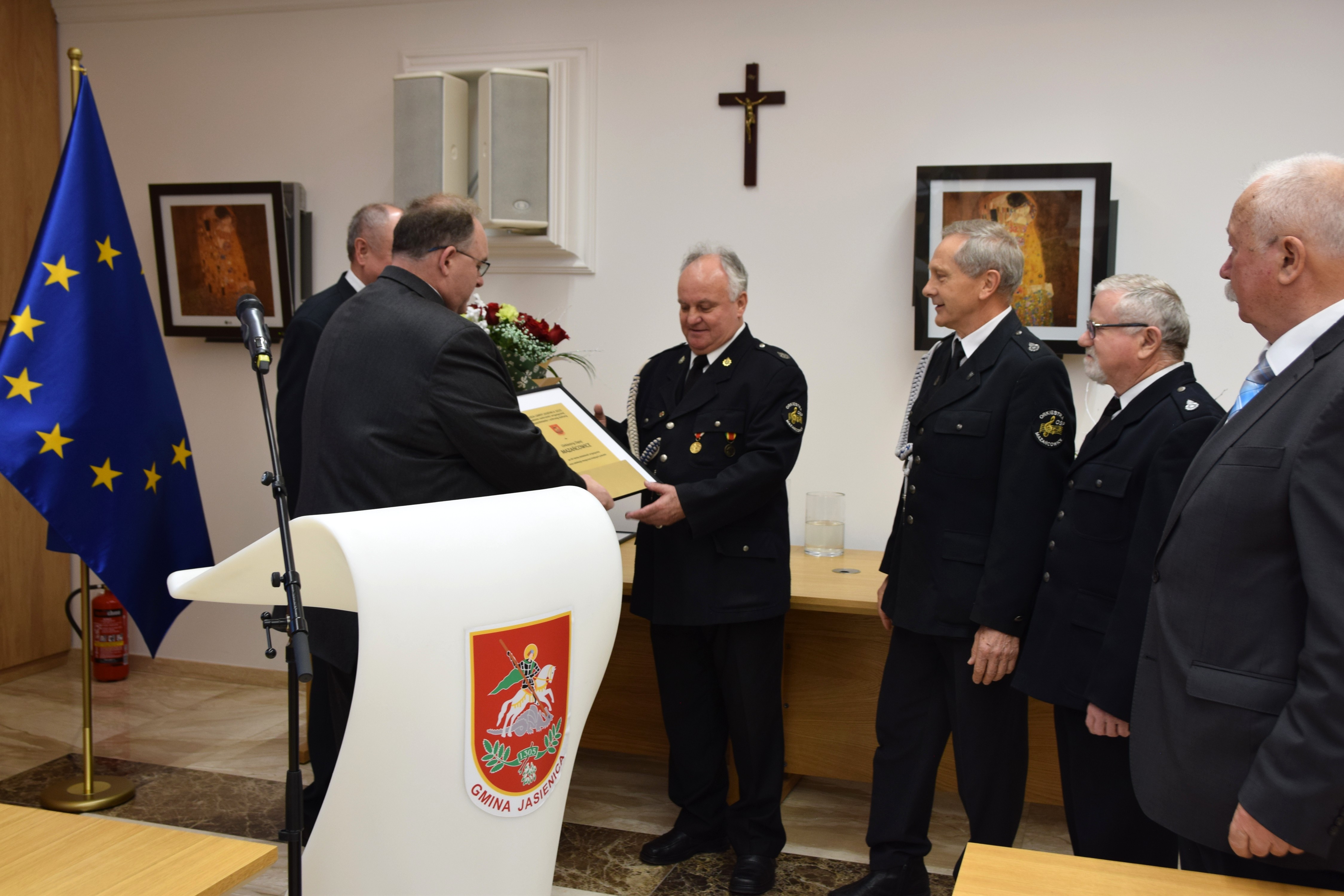 Uroczysta sesja Rady Gminy na koniec roku.