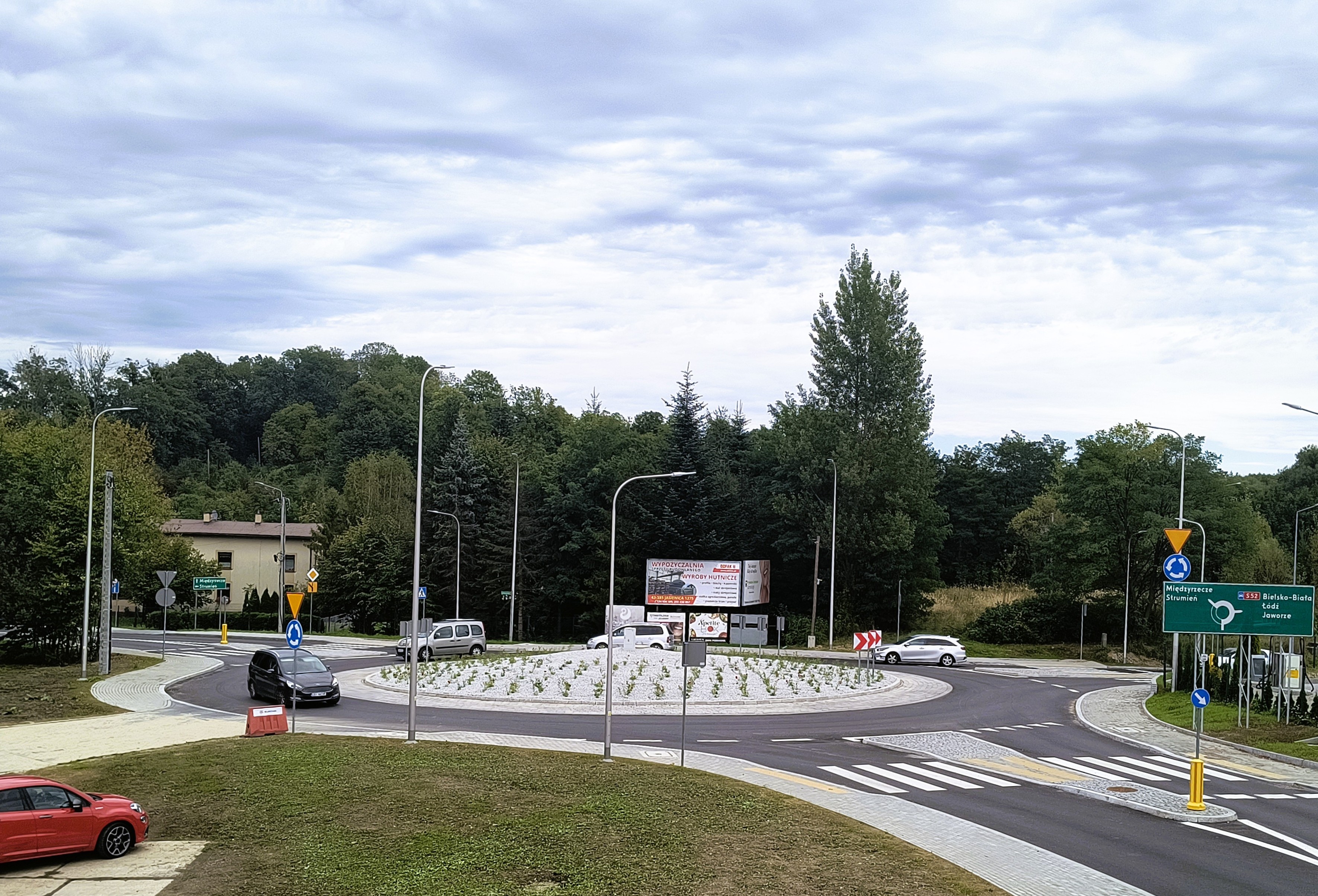 Widok na nowe rondo.