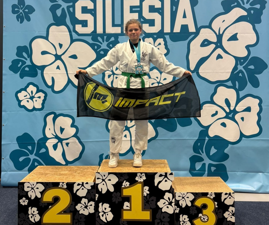 Zawodniczka na podium.