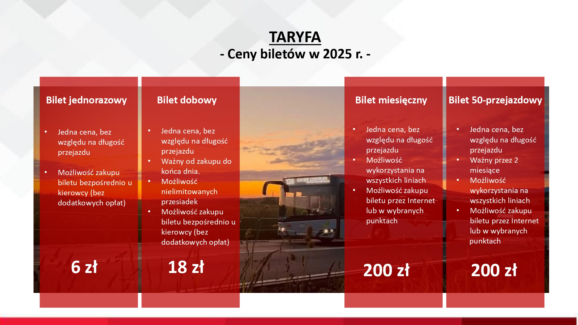 Ceny biletów w 2025 roku.
