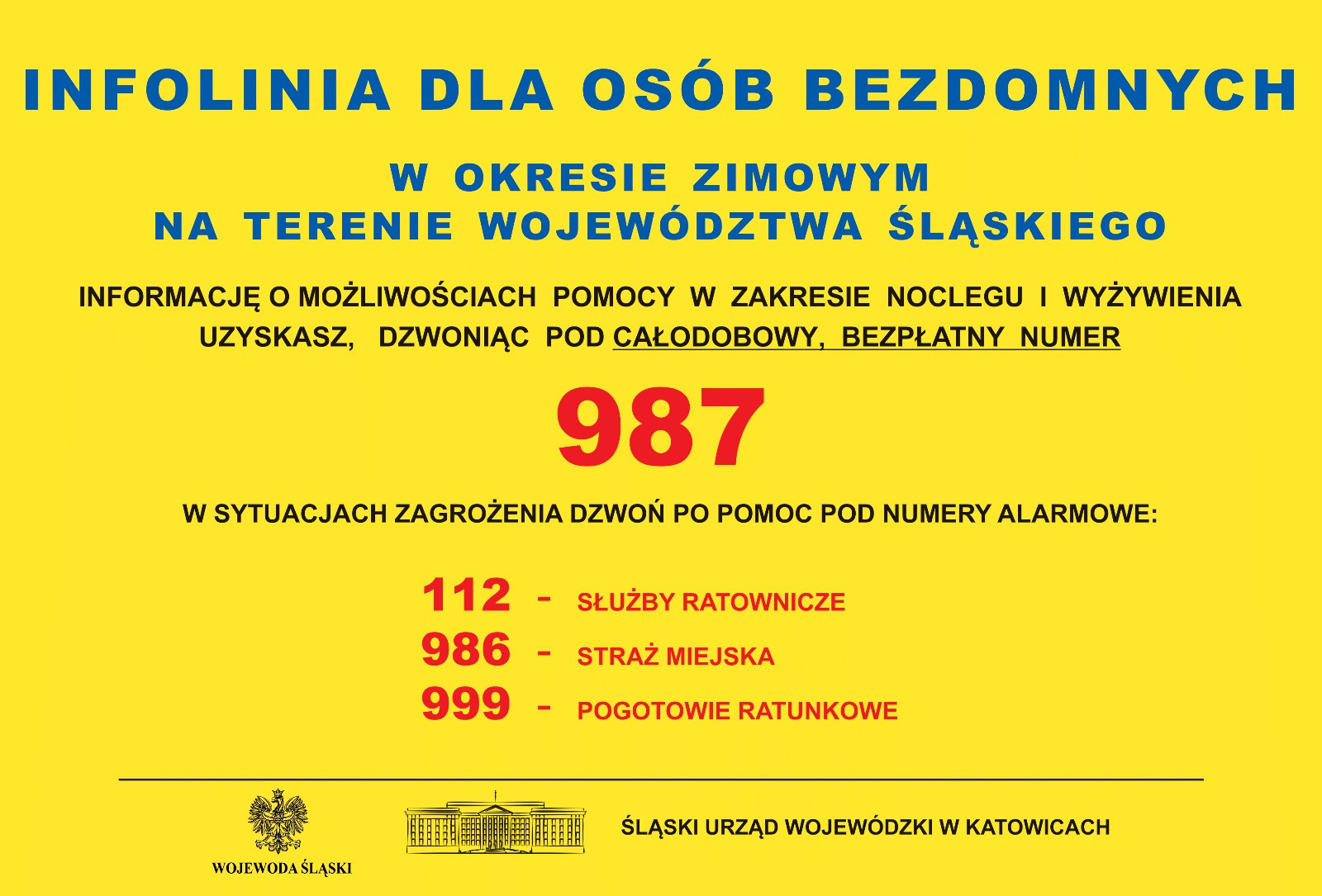 Infolinia dla bezdomnych - grafika