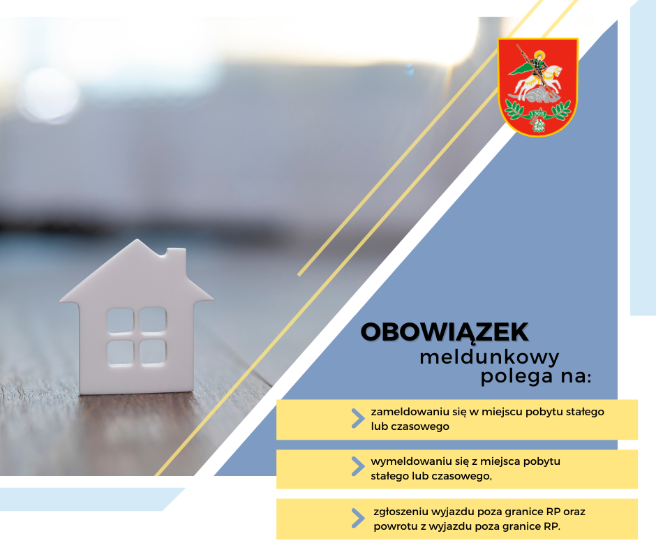 Obowiązek meldunkowy - grafika "Obowiązek  meldunkowy polega na"