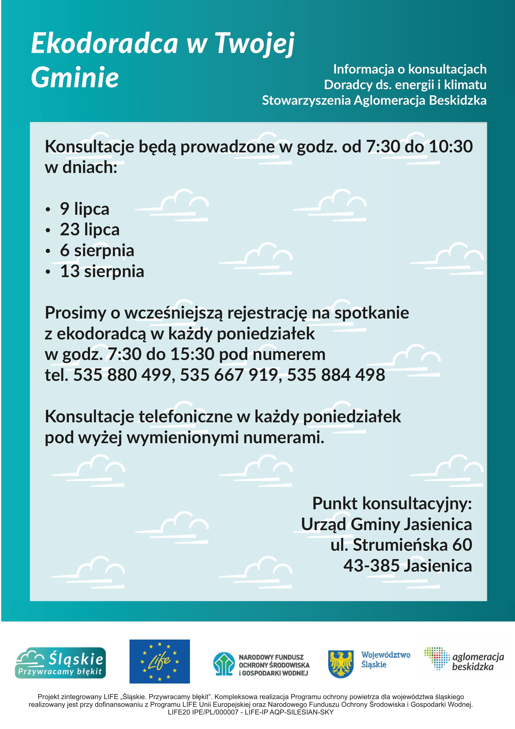 Plakat - dyżury ekodoradcy