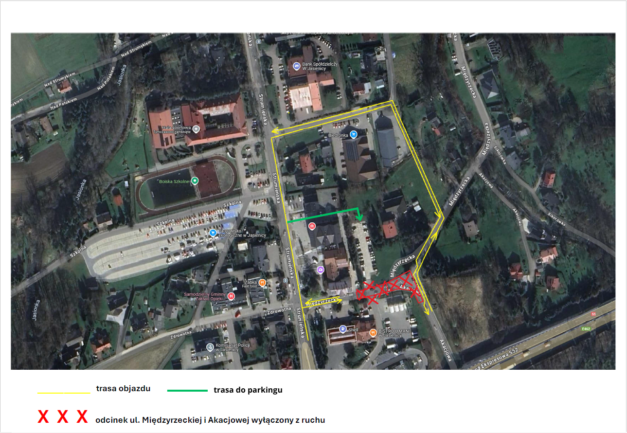 Mapa objazdu