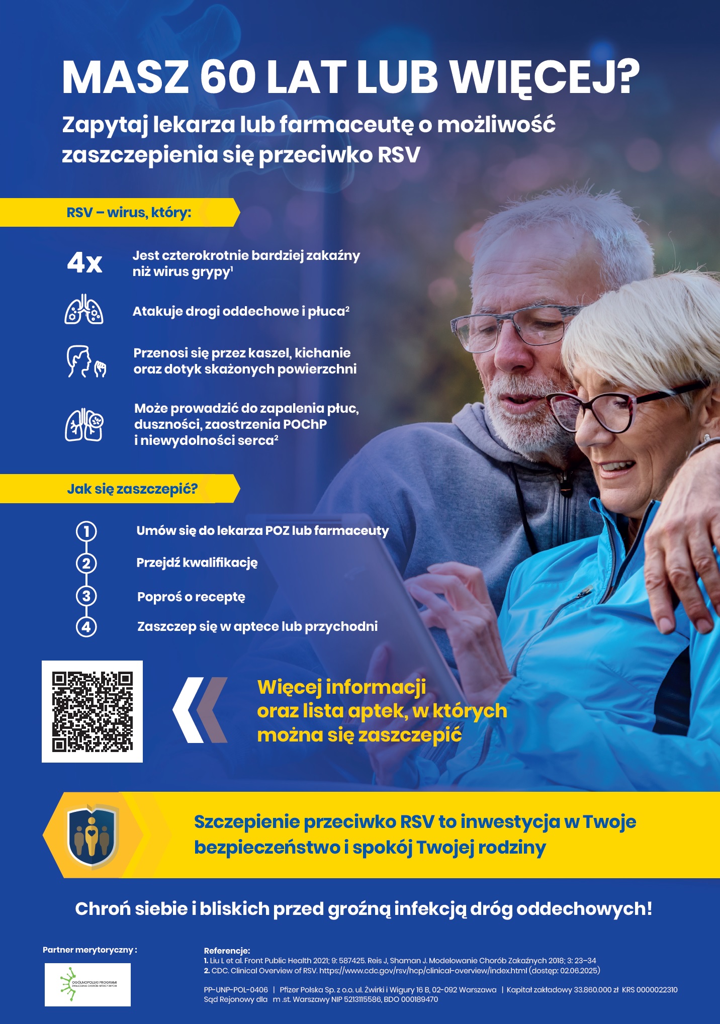 PLAKAT INFORMACYJNY DOT. SZCZEPIEŃ I PROFILAKTYKI RSV