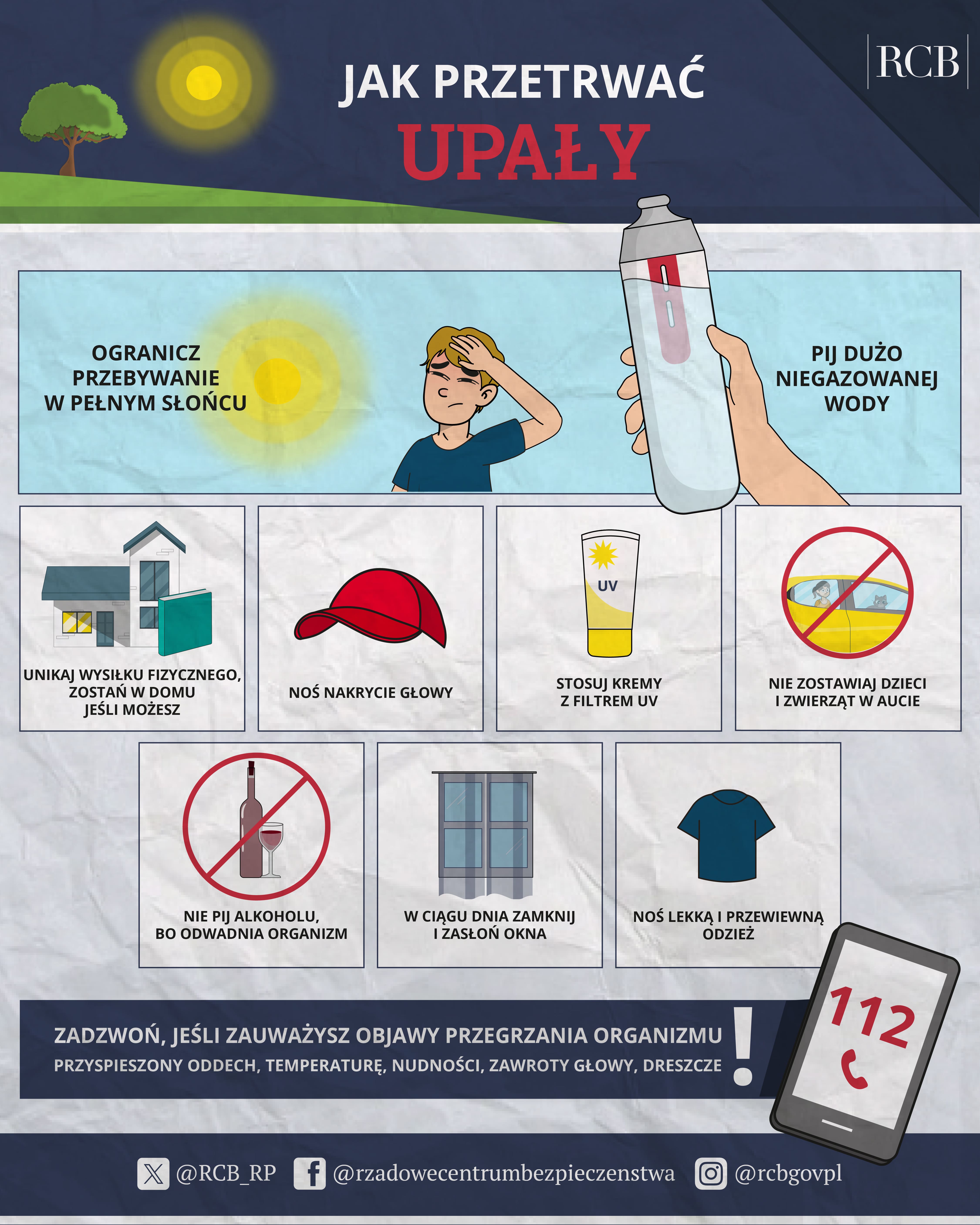 Infografika - poradnik o upałów