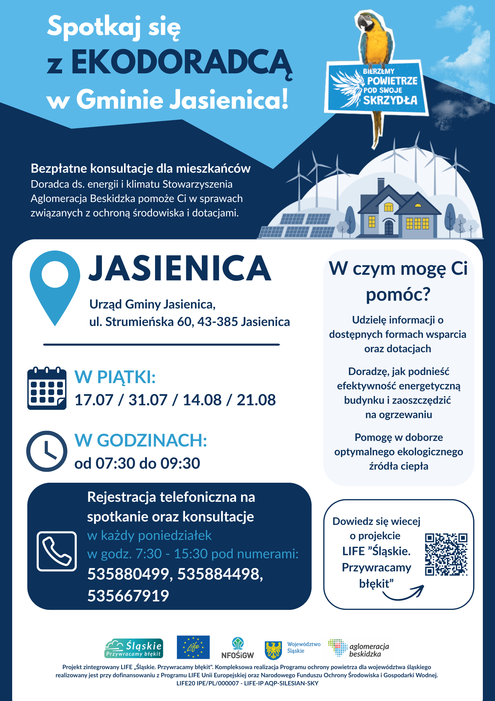 Plakat dotyczący spotkania z Ekodoradcą.