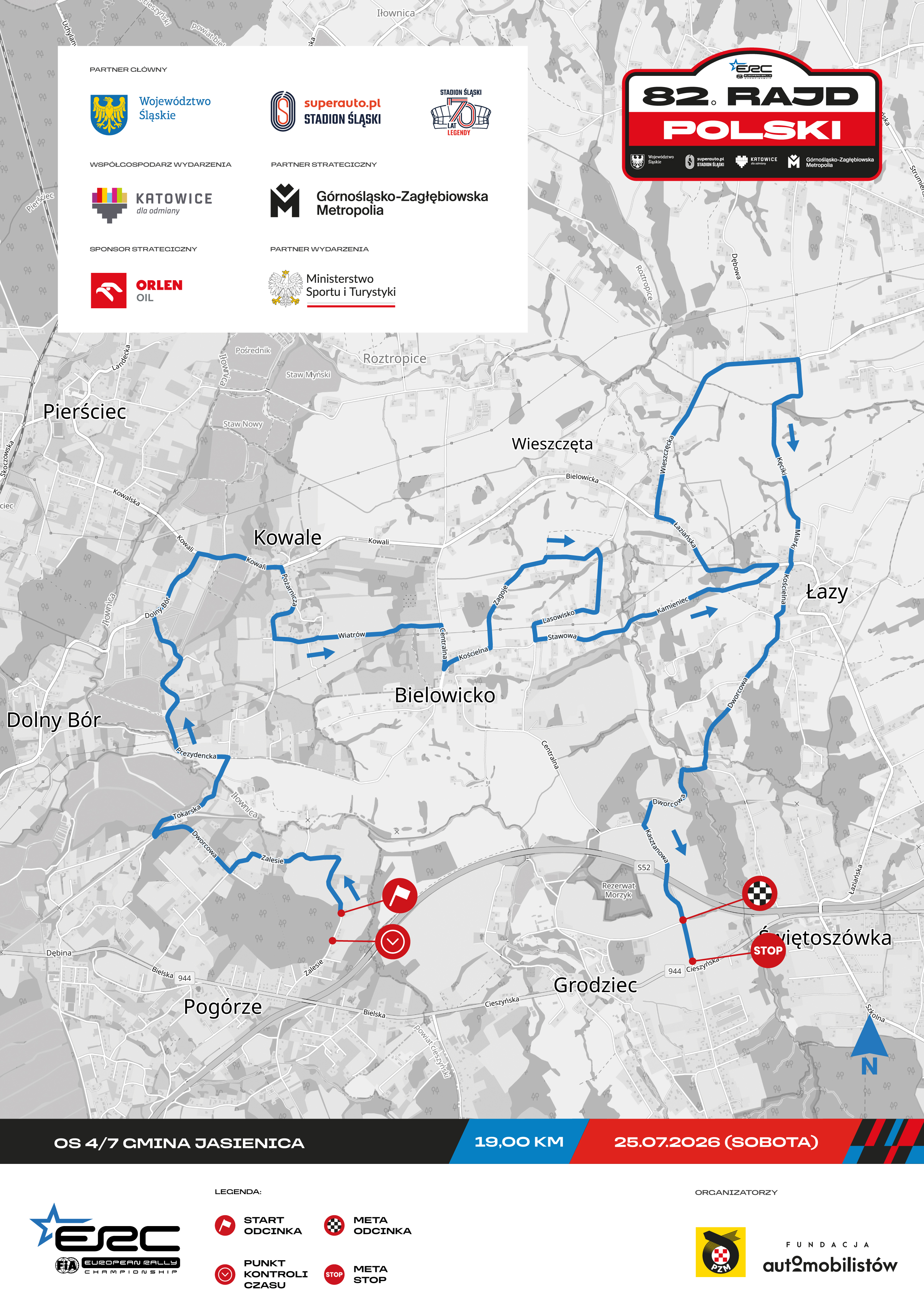 Mapa Rajd Polski.
