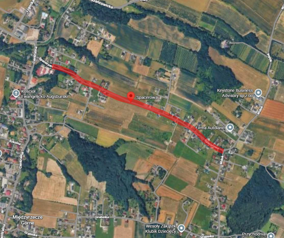 Poglądowa mapa czasowej zmiany organizacji ruchu.
