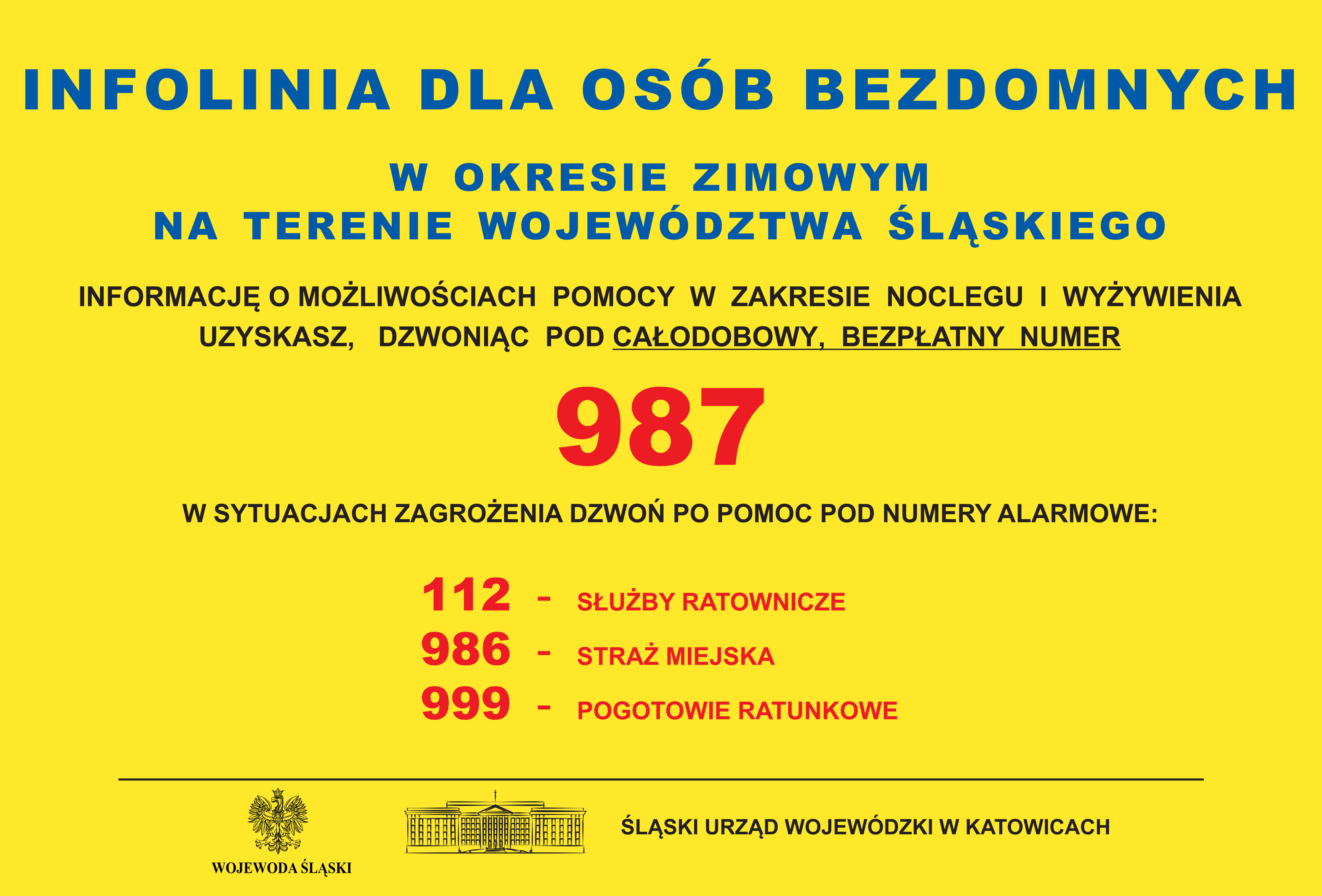 Plakat z informacją.