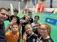 Młodzi badmintoniści na turnieju w Łodzi